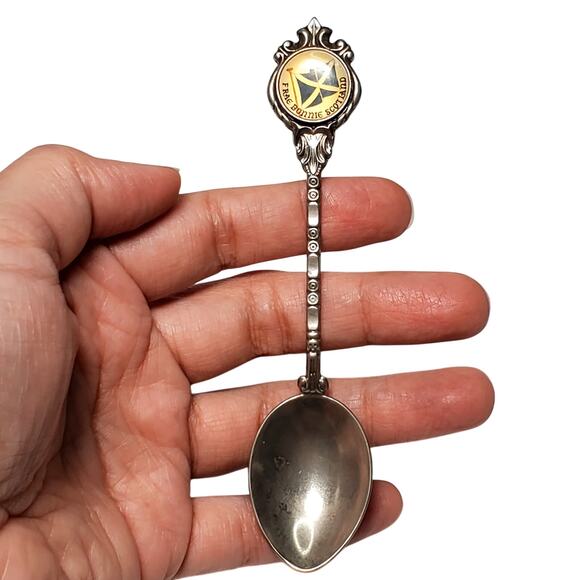 Stuart Silverplated Frae Bonnie Scotland Vintage Souvenir Spoon Collectible 4" - Picture 1 of 6